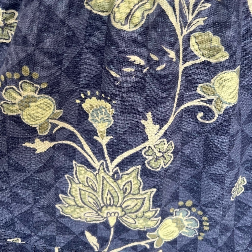 Sonoma Linen Blend Floral Midi Maxi Sundress Blue Sleeveless Small - Picture 3 of 12